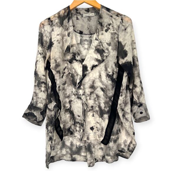 The ARK Clothing Co. Australia | Small | Silk Tie-Dye Ruffle Pullover Top Blouse - Picture 1 of 4